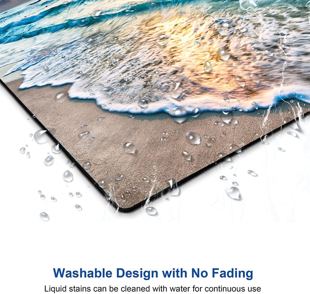 Mouse Pad, Premium-Textured Mouse Mat, Non-Slip Rubber Base Mousepad for Laptop, Computer & PC,9.5×7.9 in,Beach Sunset