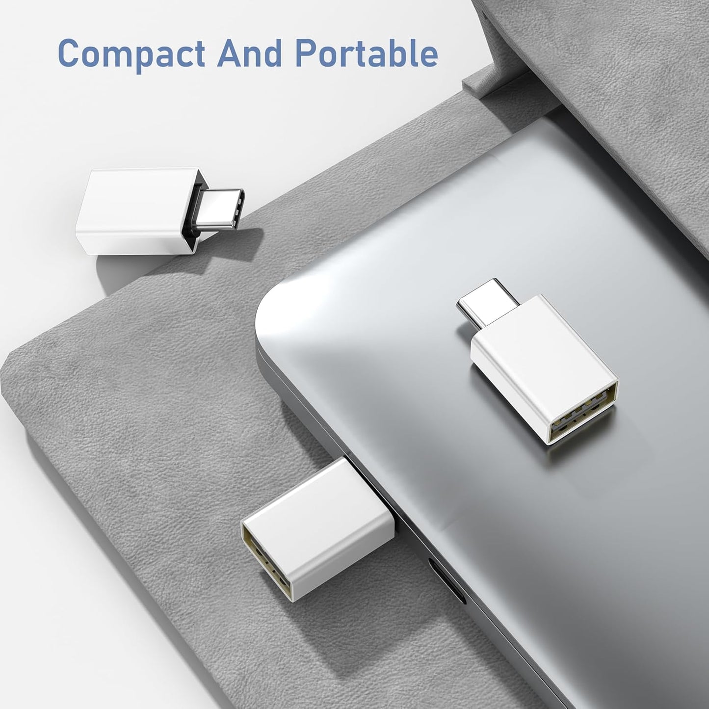 Basesailor USB C to USB Adapter 3Pack,USB C Male to USB A 3.0 Female Adapter,Type C Thunderbolt 4 OTG Converter for Apple MacBook Pro,Mac Book,iPad,Microsoft Surface Go,Samsung Galaxy S25,iPhone 17 16