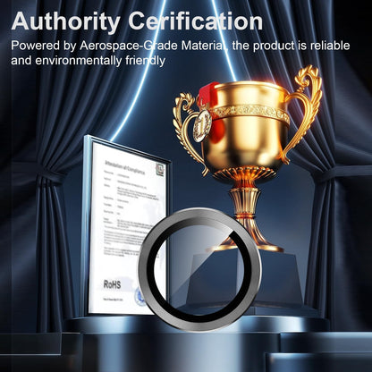 Korecase for Galaxy S25 Ultra Camera Lens Protector,9H Tempered Metal Glass Anti Scrach Rear Camera Screen Protector, Shockproof Metal Ring Lens Protection for Samsung Galaxy S25 Ultra，Black