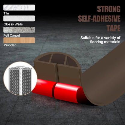 Floor Cord Cover Cable Cavity Self Adhesive Cord Hider Floor 10FT Floor Cable Management Power Cord Protector Floor Electric Cord Covers for Offices, Gym, Exhibitions (CoffeeBrown, 1.18" x 20')