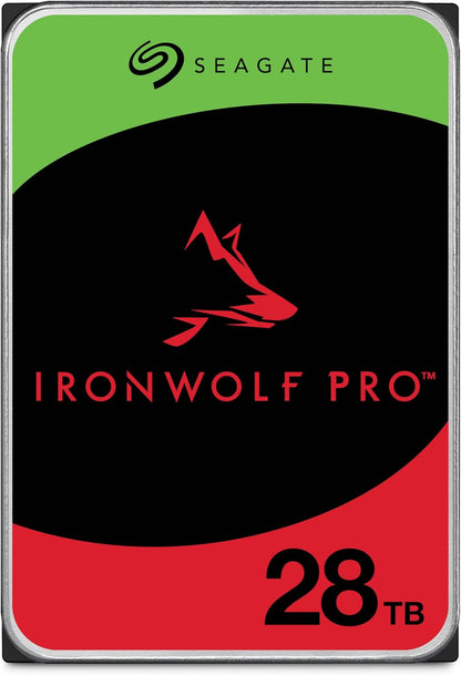 Seagate IronWolf Pro 28TB Enterprise NAS Internal HDD Hard Drive – CMR 3.5 Inch SATA 6Gb/s 7200 RPM 512MB Cache for RAID Network Attached Storage, Rescue Services (ST28000NT000)