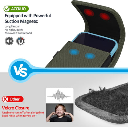 Phone Holster for Belt with Metal Clip and Magnetic Closure Compatible with Galaxy S25/S24/S23/S22/S21/S20 Ultra A16 A26 A35 A36 A55 A56 for Everyday Protection, XL-Green