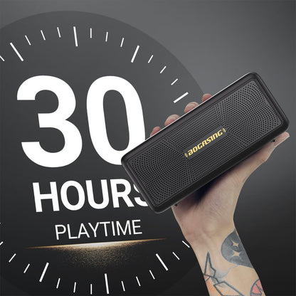 BOGASING Bluetooth Speakers, M5 Portable Wireless Speaker with 40W Loud Stereo Sound & Punchy Bass, 30H Playtime, IPX7 Waterproof, Bluetooth 5.3, EQ, TWS, TF-Card, AUX, USB, for Outdoor Home (Black)