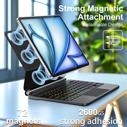 Keyboard Case for iPad Air 13 inch (M3 2025/M2, 2024),iPad Pro 12.9 inch (3/4/5/6th Gen)，Magic-Style Magnetic – Floating Cantilever Stand – Backlit Keyboard Case with Multi-Touch Trackpad