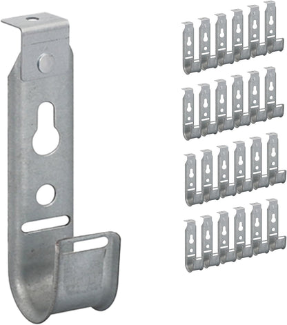 ICC Ceiling Mount J Hook 3/4” Without Retainer Clip - Galvanized Steel Cable Management Hooks for Hanging Cable - Rust-Resistant, EIA and TIA Compliant - 3/4 Inch 25 Pack