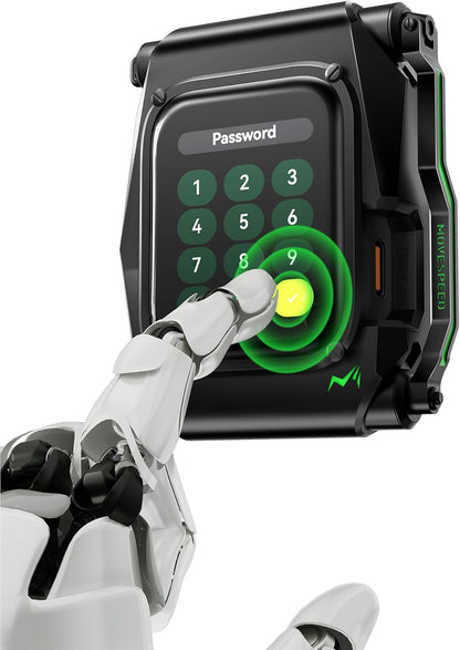 MOVE SPEED External Hard Drive with Touchscreen, Up to 10Gbps Portable SSD, USB-C 3.2 Gen2, Compatible with iPhone, Windows, Mac & More (ST10,1TB)