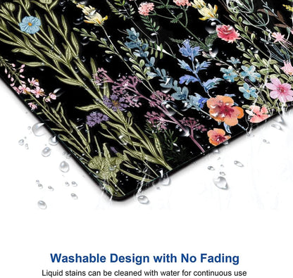 Mouse Pad, Premium-Textured Mouse Mat, Non-Slip Rubber Base Mousepad for Laptop, Computer & PC,9.5×7.9 in,Weeds