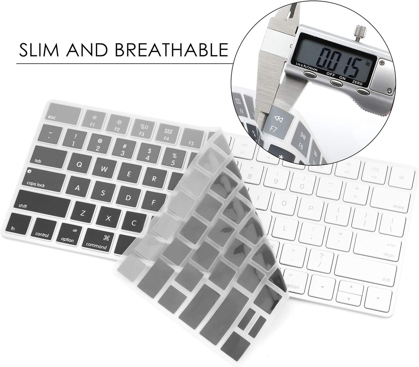 Allinside Ombre Gray Cover for Apple Magic Keyboard (MLA22LL/A) with US Layout
