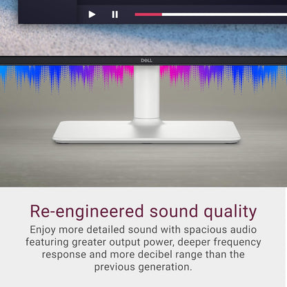 Dell S2425HS Monitor - 23.8 Inch, FHD (1920x1080) Display, 100Hz Refresh Rate 1500:1 Contrast Ratio, TÜV Rheinland Eye Comfort 4 Star, Integrated 2x5W Speaker, Height/Tilt/Swivel/Pivot - Ash White