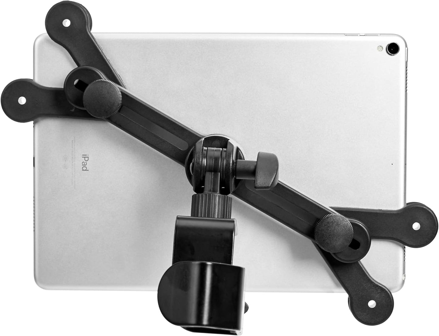 Amazon Basics Adjustable Tablet/iPad Mic Stand Holder for Music Performance, Black