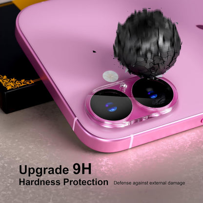 beuxece for 6 Pack iPhone 16 / iPhone 16 Plus Camera Lens Protector [Drop Protection] [Case Friendly] [Easy Installation] 9H Tempered Glass Camera Screen Protector Cover Accessories, Clear