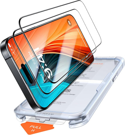 TORRAS Military-Grade Shatterproof for 16 Plus Screen Protector 6.7 Inch [9H+ Tempered Glass& One-Step Installation] Anti-Scratch Full Coverage Fit Bubble Free Case-Friendly Film, 2 Park,GlassGo X