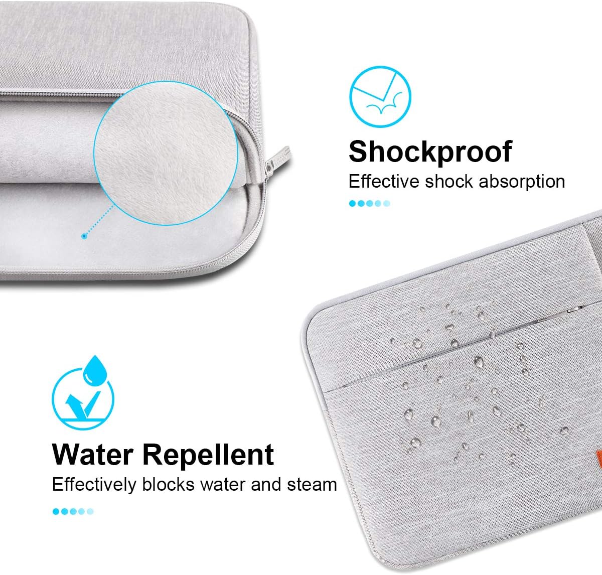 Lacdo Laptop Sleeve Case for 16 inch New MacBook Pro M4/M3/M2/M1 Pro/Max A3403 A3186 A2991 A2780 A2485 A2141 2024-2019 | 15 inch Microsoft Surface Laptop 7th Copilot+PC, 6 5 4 3 Computer Bag, Gray