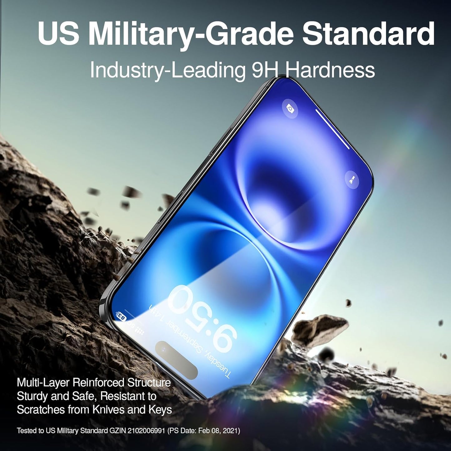 SMARTDEVIL 2 Pack Screen Protector for iPhone 16 Plus (6.7 Inch) Tempered Glass, HD Clear Film, Easy Installation, Dust-Free & Bubble-Free