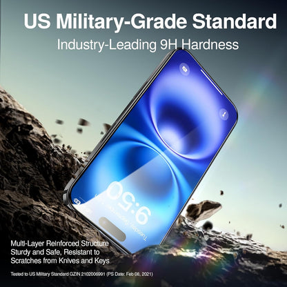 SMARTDEVIL 2 Pack Screen Protector for iPhone 16 (6.1 Inch) Tempered Glass, HD Clear Film, Easy Installation, Dust-Free & Bubble-Free