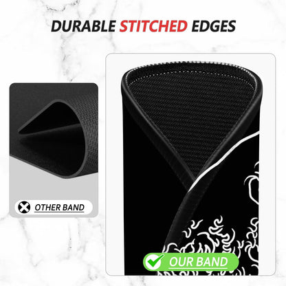 ITNRSIIET Mouse Pad Non-Slip Rubber Base Smooth Surface Stitched Edges Waterproof Durable Compatible with All Mice for Office & Gaming, Desk Accessory, Diameter 8.7 inch, Wave