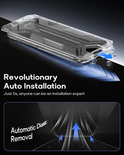 3 Pack for iPhone 15 Plus Tempered Glass Screen Protector:9H+ Durable, Auto Positioning, Bubble Free, High Definition, Easy Installation