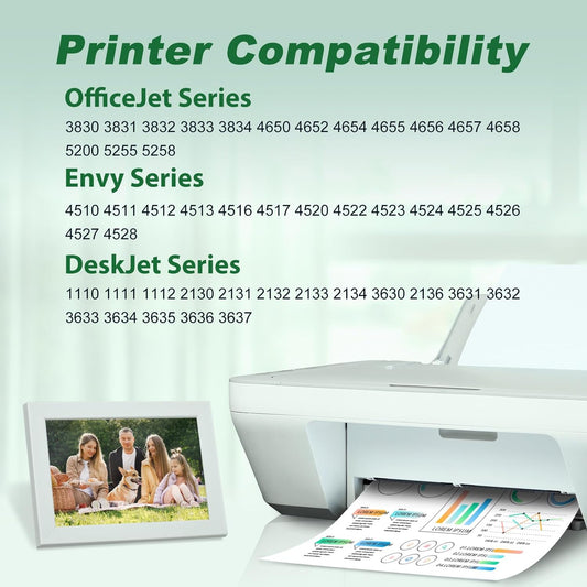 MYTONER 63XL Color Ink Cartridges Replacement for HP Ink 63 63XL Ink Cartridge Combo Pack for HP OfficeJet 3830 4650 4652 4655 5255 5258 Envy 4520 4512 DeskJet 3630 3632 Printer Ink Cartridges