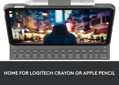 Logitech Slim Folio Keyboard Case for iPad (10th gen & A16) with Integrated Bluetooth Wireless Keyboard
