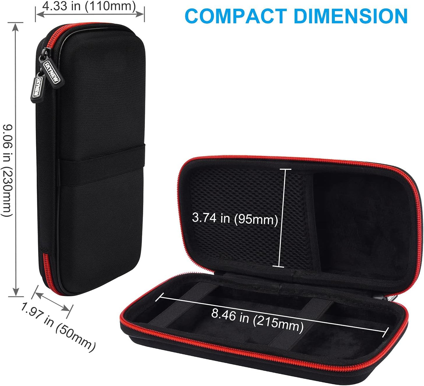 Power Bank Hard Travel Case Medium Compatible RAV Power 26800/20100/20000mAh, Anker Power Core 26800mAh/ PowerCore +26800mAh, INIU 10000mAh and Miady 10000/15000mAh (Medium Black)