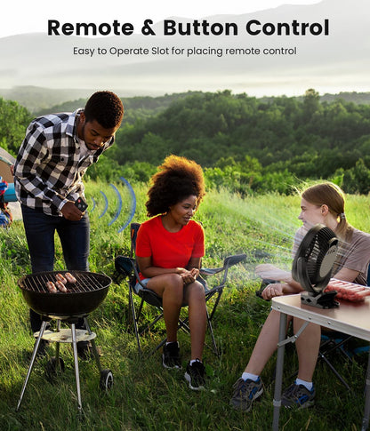 8-inch Clip-on Fan - 12000mAh Portable Rechargeable Battery With 3 Speeds and Strong Airflow, USB Small Desk Personal Quiet for Office, Stroller, Bedroom and Camping