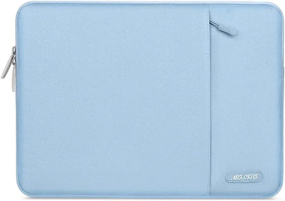 MOSISO Laptop Case 15 inch, 15 inch Laptop Sleeve Compatible with MacBook Air 15 M4 A3241 M3 A3114 M2 A2941 2025 2024 2023,Dell XPS 15,Polyester Vertical Computer Sleeve Bag with Pocket, Air Blue