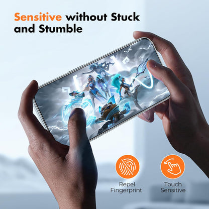 UNBREAKcable Screen Protector for iPhone 16 Plus/15 Plus [3-Pack] Full Coverage Double Shatterproof Tempered Glass [Installation Frame] [9H Hardness] [99.99% HD Clear] [Bubble Free] for iPhone 6.7"