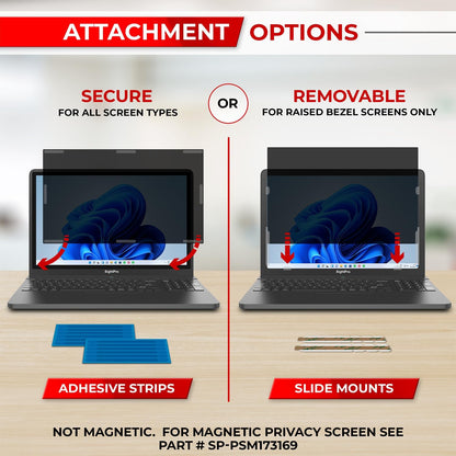 17.3 Inch 16:9 Laptop Privacy Screen Filter - Computer Monitor Privacy Shield and Anti-Glare Protector