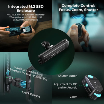 SmallRig x Brandon Li All-in-One Mobile Video Kit, Quick Release Universal Phone Video Rig Kit for iPhone for Samsung for Pixel, with Wireless Rotatable Handles for M.2 SSD w 67mm VND Filter - 4596