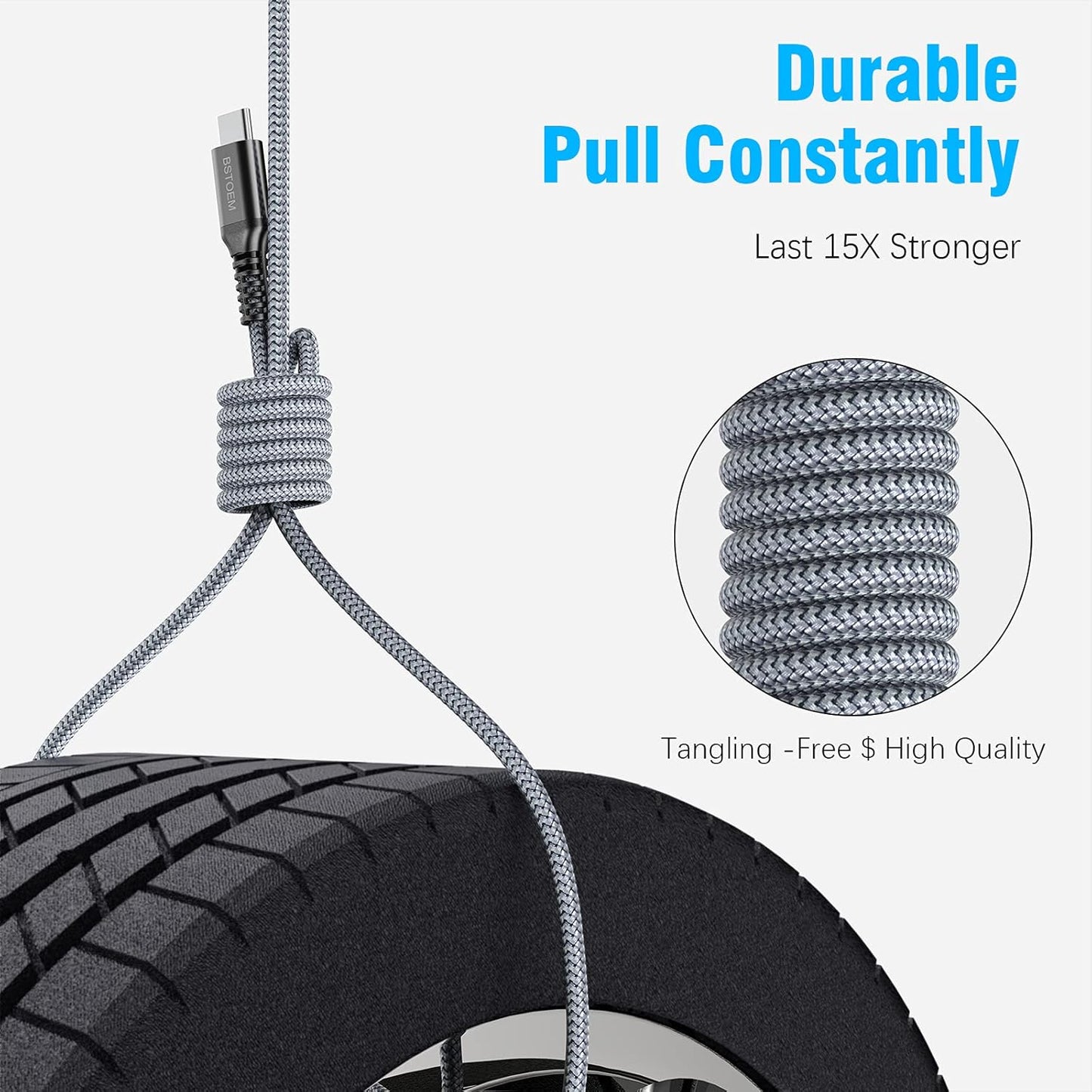 USB A to USB C Cable 10 ft,Type C Charger Cord Fast Charging 10FT 2Pack,for Samsung Galaxy S10/S9/S8/s7/ Note/9/8 for Kindle Fire for iPhone 15/16 Series USBC Phone