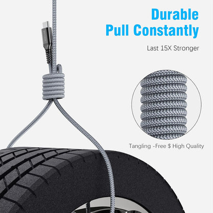 USB A to USB C Cable 10 ft,Type C Charger Cord Fast Charging 10FT 2Pack,for Samsung Galaxy S10/S9/S8/s7/ Note/9/8 for Kindle Fire for iPhone 15/16 Series USBC Phone