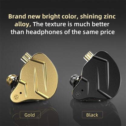 KZ ZSN PRO X Gaming Earbuds in Ear Monitor Headphones, High Fidelity IEMS Earphones, Hybrid Dual Driver Wired Earbuds with 1BA 1DD Detachable Tangle-Free Cable for Computer Tablet (Black, with Mic)