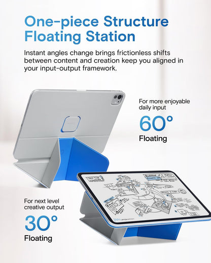 MOFT Dynamic Folio Case for iPad Pro 11-inch(2nd/3rd/4th Generation, 2020/2021/ 2022), Silm Magnetic Stand Case with 20+ Viewing Angles, Auto Wake/Sleep,Cement x Sapphire