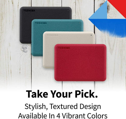 TOSHIBA Canvio Advance 2TB & Basics 1TB Portable External Hard Drives USB 3.0