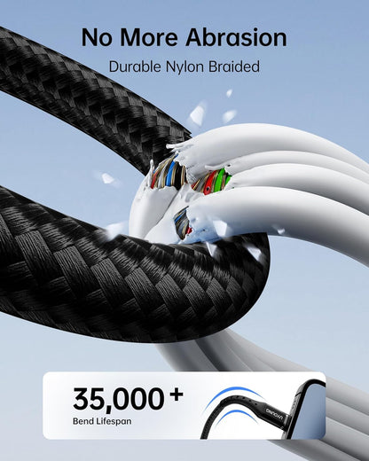 Short Multi Charging Cable 1FT 2Pack 3 in 1 Charger Cord Braided Universal Phone Cords with Lightning/Type C/Micro USB Connectors, Multiple USB Cable for iPhone/Samsung/Google Phones and More