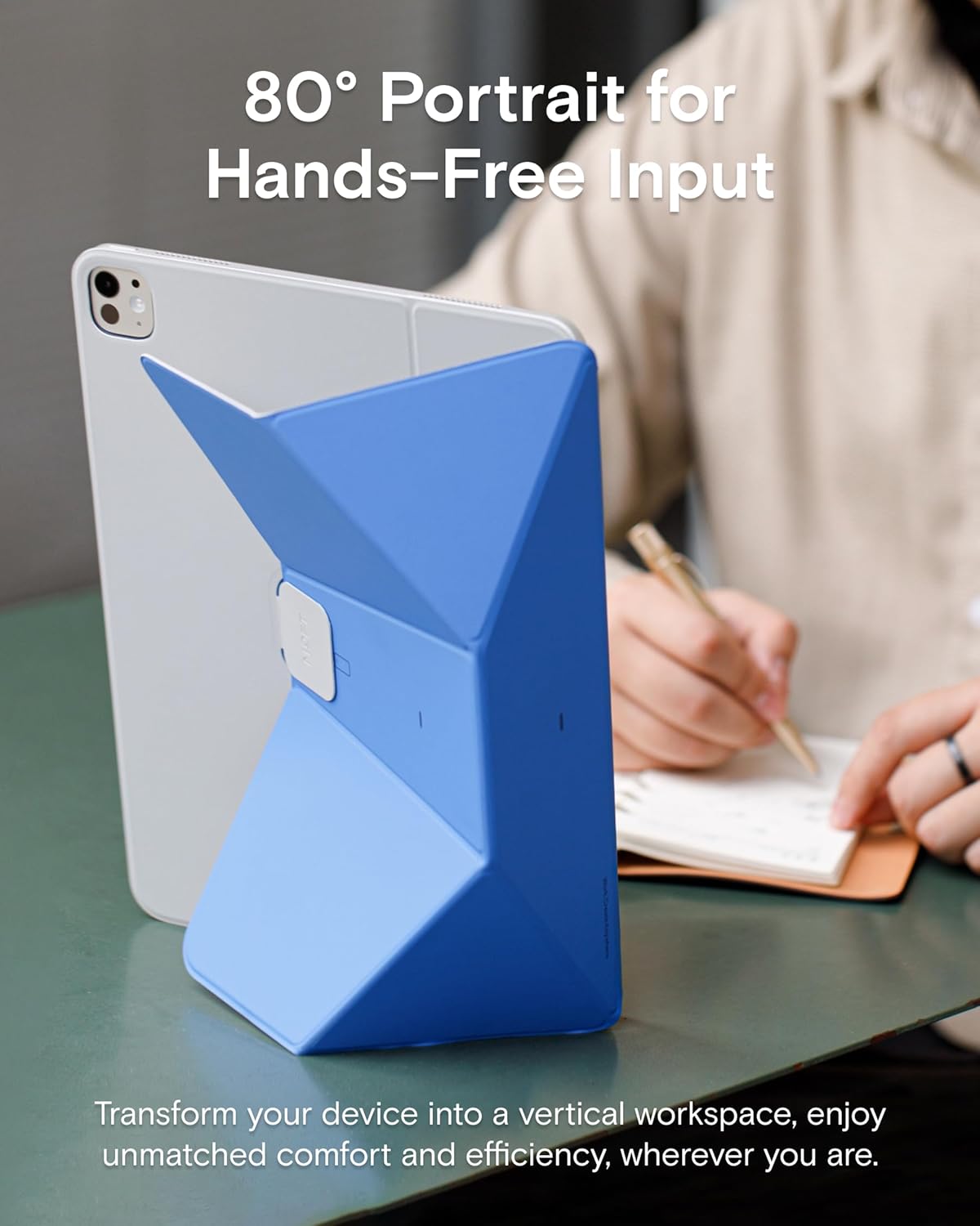 MOFT Dynamic Folio Case for iPad Pro 13-inch(M5 2025/M4 2024), Silm Magnetic Stand Case with 20+ Viewing Angles, Auto Wake/Sleep, Ultra Thin, Cement x Sapphire