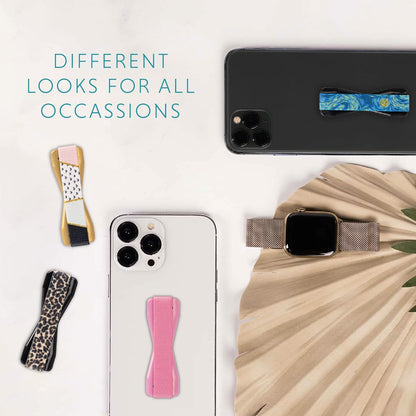 LOVEHANDLE Universal Phone Grip for Smartphones & Mini Tablets - Phone Holder for Hand - Wireless Charging Compatible - Made in The USA - Solid Blush