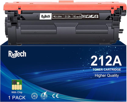 212A W2120A Black Toner Cartridge,Compatible Replacement for HP 212 A 212X W2120X, for Color Laserjet Enterprise M554 M555 Flow MFP M578 Printer, with Upgraded Chip,No Fading,No Streak
