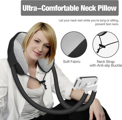 MoKo Neck Phone Holder, Lazy Gooseneck Phone Pillow Holder Bracket, 360° Rotate Phone Tablet Stand for 4"-11" Device, fits iPhone 16/Pro/Pro Max/Plus, iPhone 15/Pro/Pro Max/Plus, iPhone 14/Pro/Pro Max