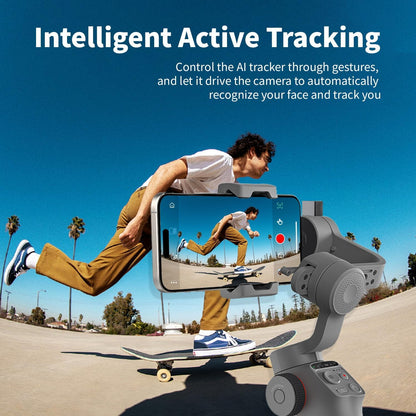 TOALLIN Gimbal Stabilizer for Smartphone, 3-Axis Phone Gimbal with AI Tracking, Gesture Control, Long Battery Life Stabilizer for iPhone & Android, Video Recording, Streaming, Travel Vlogging
