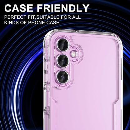 for Samsung Galaxy A35 5G Camera Lens Protector, Individual Metal Ring Tempered Glass Lens Cover, [Strong Adsorption] Scratch Resistant Ultra-Thin HD Clear Lens Cover, 1 Set-Purple