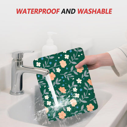 ITNRSIIET Mouse Pad Non-Slip Rubber Base Smooth Surface Stitched Edges Waterproof Durable Compatible with All Mice for Office & Gaming, Desk Accessory, 10.2x8.3x0.12 inch, VintageBloom