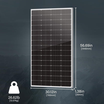 Newpowa 220W Monocrystalline Solar Panel 10BB Cell Solar Panel 220 Watt 12V High Efficiency Mono Module RV Marine Boat Off Grid