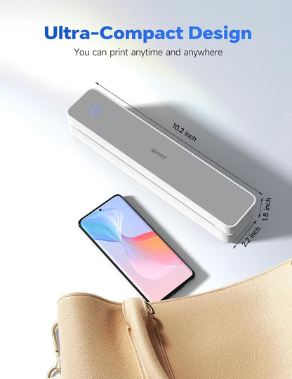 iDPRT MT610 Pro Portable Thermal Printer, 300DPI HD Mobile-Travel-Printers, Inkless-Wireless-Small-Printer for Home Use, Office, Vehicles, Bluetooth Printers Supports 8.5" x 11" US Letter&A4&A5 Size