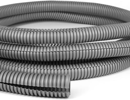 Split Wire Loom Tubing, 10,25ft Cord Protectors from Pets No Chew, Flexible Wire Covers Cord Protectors, Protective Split Cable Sleeve for Automotive Home Industrial Wires(Grey, 0.46inch-25ft)