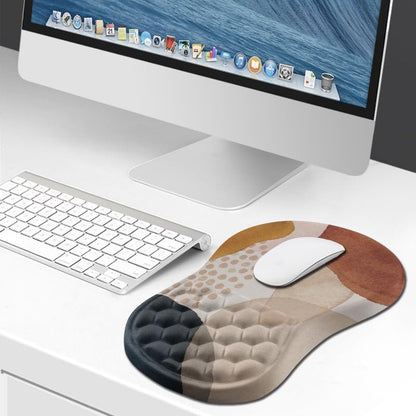 Hokafenle Ergonomic Mouse Pad Wrist Support, Wrist Rest Mousepad for Carpal Tunnel Pain Relief with Integrated Memory Foam Slope Massage Bulge (11.8x7.9 inch,Abstract Marble