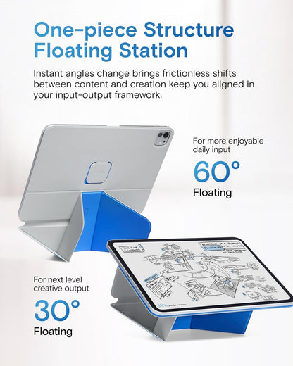 MOFT Dynamic Folio Case for iPad Pro 13-inch(M5 2025/M4 2024), Silm Magnetic Stand Case with 20+ Viewing Angles, Auto Wake/Sleep, Ultra Thin, Cement x Sapphire