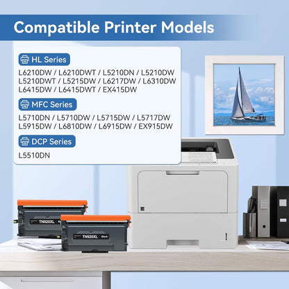 MYTONER Compatible Toner Cartridge Replacement for Brother TN920XL TN920 TN 920 XL for HL-L6210DW HL-L6210DWT HL-L5210DN HL-L5210DW HL-L5210DWT HL-L5215DW HL-L6310DW MFC-L6810D Printer, 2Pack