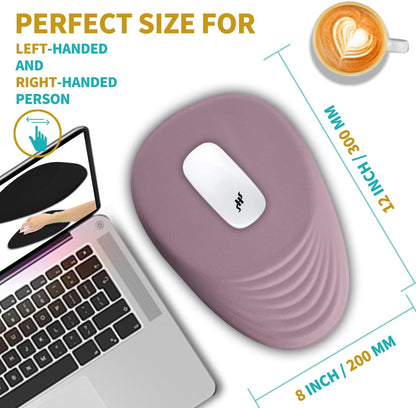 Hokafenle Ergonomic Mouse Pad Wrist Support with Stepped-Wedge Design, Wrist Rest Pain Relief Mousepad Filled with Memory Foam, Carpal Tunnel Mousepad for Wireless Mouse(12x8 inch, Purple)