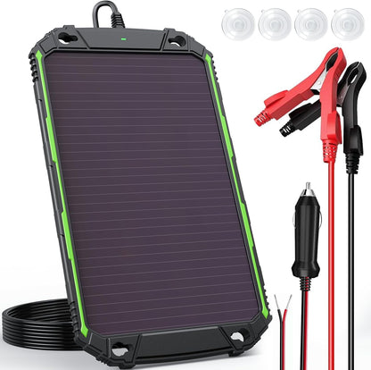 Sun Energise 5W 12V Solar Battery Charger Maintainer PRO, Built-in Smart MPPT Charge Controller, Waterproof 5 Watt 12 Volt Solar Panel Trickle Charging Kits for Car Boat RV Marine Trailer Camper